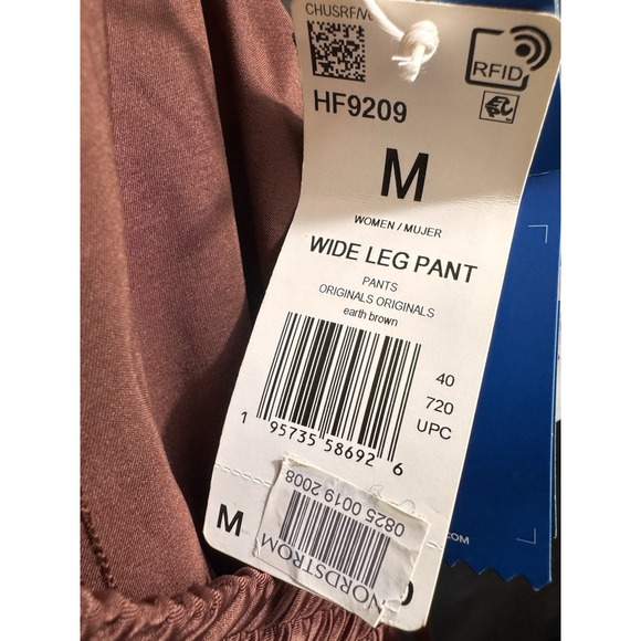 ADIDAS 2000 LUXE WIDE-LEG PANTS Earth brown Size MEDIUM - Picture 9 of 10